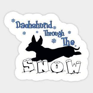 Dachshund Through The Snow Sticker